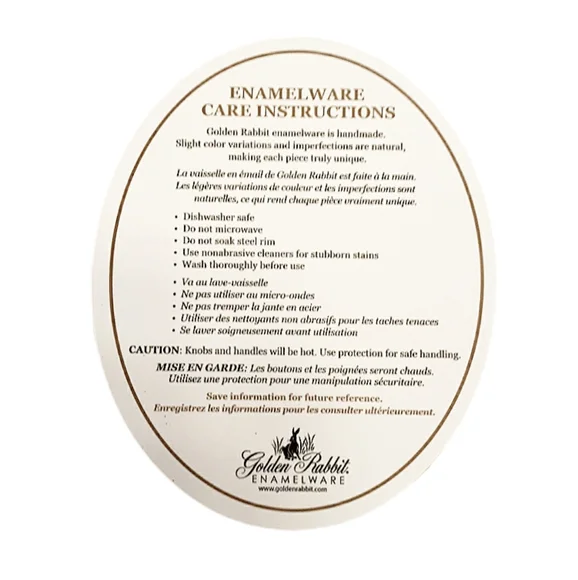 Golden Rabbit Enamel Ware Cobalt Swirl Mini-Dutch Oven - Picture 6 of 6